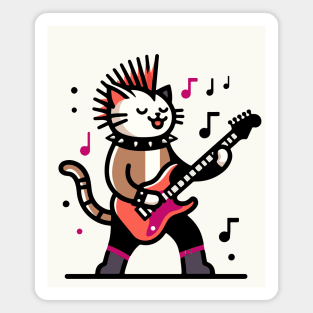Cat Rock N Roll Magnet